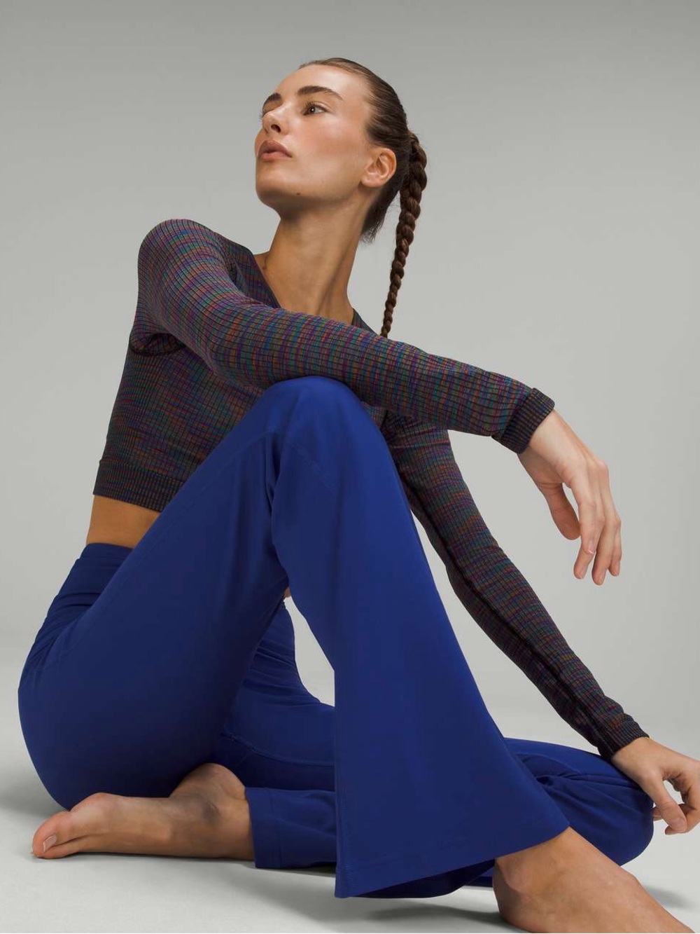 036. Lululemon Groove Super-High-Rise Flared Pant *Nulu Psychic blue size 8 32” - Picture 2 of 12
